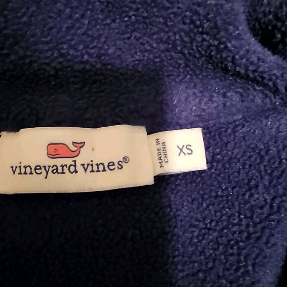 Vineyard Vines Sweatshirt Fleece Mens XS Blue Marthas Fleece Quater Zip Pullover - Picture 5 of 12